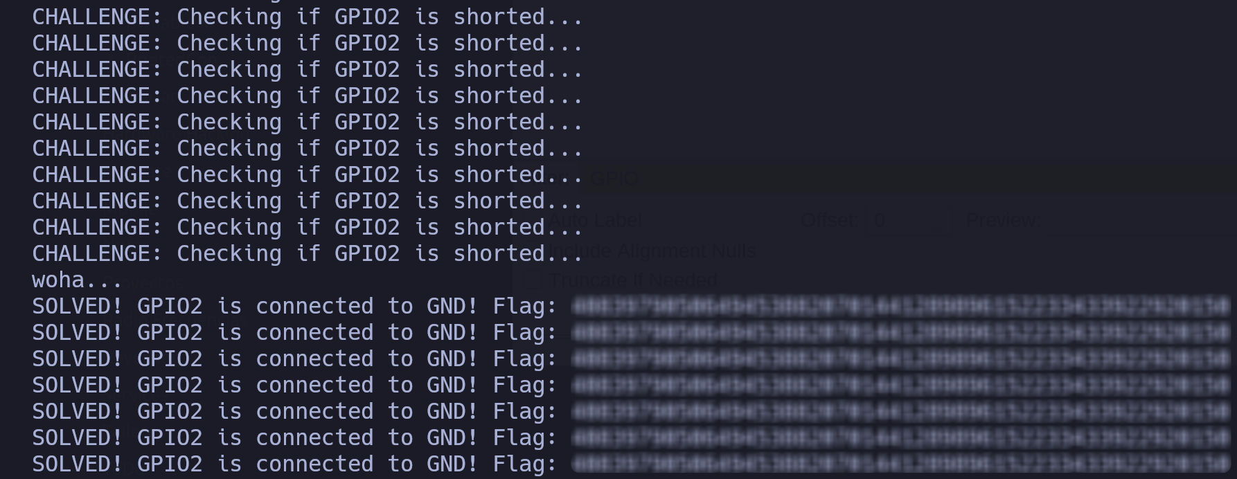 Short pin flag