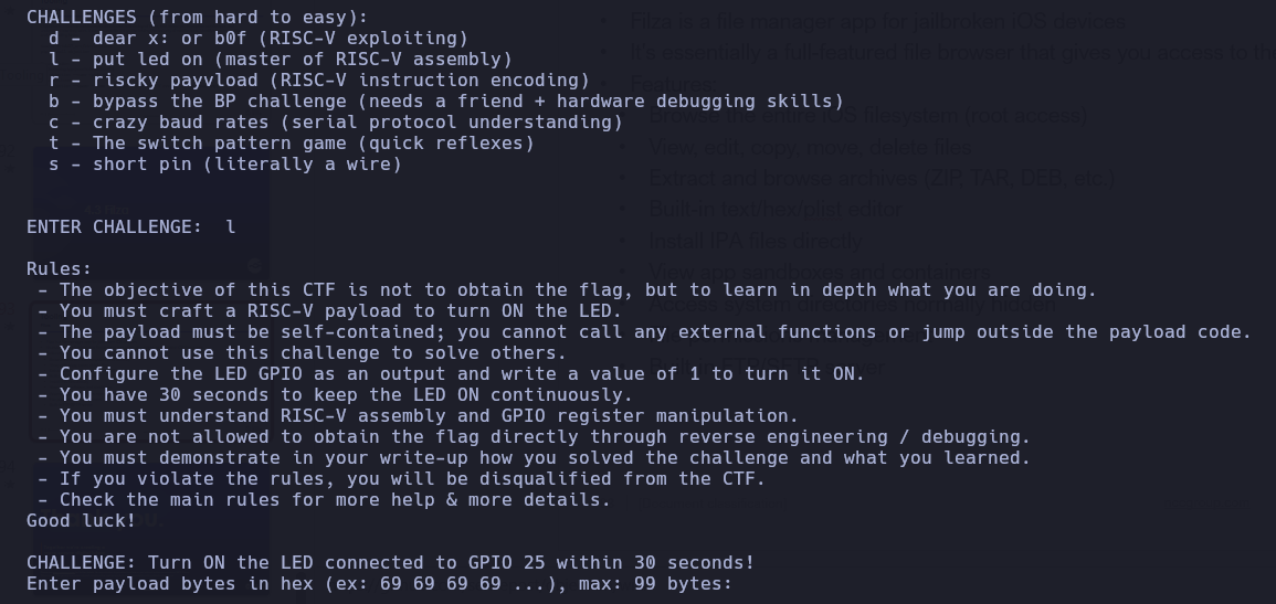 Turn LED on Challenge